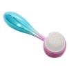Beaupretty Dual-Sided Silicone Face Cleaning Brush with Electroplated Handle for Women Gentle Pore Cleansing and Blackhead Removal Compact Manual Facial Scrubber for Deep Skin Care and view 1