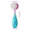 Beaupretty Dual-Sided Silicone Face Cleaning Brush with Electroplated Handle for Women Gentle Pore Cleansing and Blackhead Removal Compact Manual Facial Scrubber for Deep Skin Care and view 2
