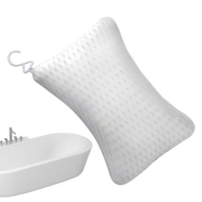 Bath Pillows for Head  Polyester Soft Fabric 30x20cm | Non-Slip Polyester Fiber Bathroom Headrest | Comfort Bathtub Pillow with Head | Bathtub Pillows F-or He-ad
