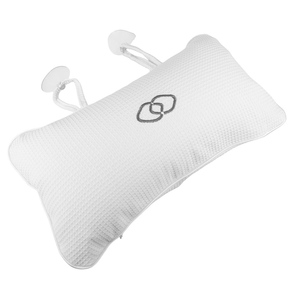 Abaodam Non-Slip Bathtub Spa Pillow with Elegant Textured Design and Suction Cups Head and Neck Support Cushion for Soaking Tubs Bath Accessories for Women Comfortable Spa Bath Cushion for