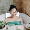 Abaodam Non-Slip Bathtub Spa Pillow with Elegant Textured Design and Suction Cups Head and Neck Support Cushion for Soaking Tubs Bath Accessories for Women Comfortable Spa Bath Cushion for view 4