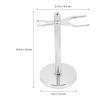 Alipis Silver Razor Holder with Non-slip Base for Mens Shaving Brush and Razor Stand Compact Barber Organizer for Drying and Display Practical Bathroom Accessory for Mens Grooming Tools view 4