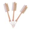 DECHOUS 3pcs Dual-Side Foot Exfoliator Brush with Pumice Stone Ergonomic Wooden Handle Hard Skin Remover for Feet Shower Pedicure Tool for Dead Skin and Callus Care view 1