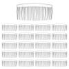 20 PCS Clear White Hair Combs, Plastic Hair Side Comb Clear French Twist Comb With Long Teeth Lightweight Small Teeth Combs Fine Twist Barrettes Bun Accessories for Women Bridal Wedding Veil Headpiece view 1