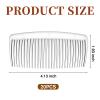 20 PCS Clear White Hair Combs, Plastic Hair Side Comb Clear French Twist Comb With Long Teeth Lightweight Small Teeth Combs Fine Twist Barrettes Bun Accessories for Women Bridal Wedding Veil Headpiece view 2