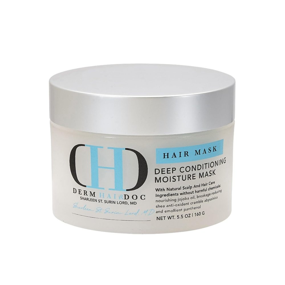 DermHairDoc Hair Mask, Deep Conditioning Hair Mask, Hydrating Detangler Moisturizing Dermatologist-Developed Treatment for Curly, Dry, Frizzy, Swimmer's Hair & Itchy Scalp  5.5 oz