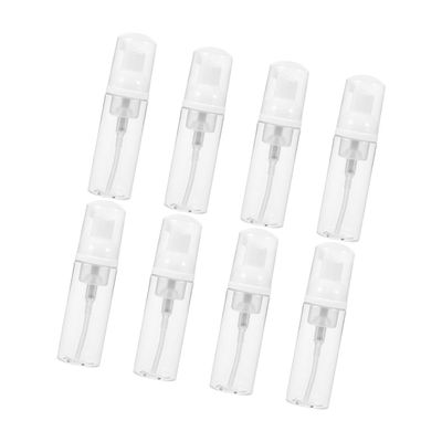 ARTSEWPLY 8pcs Travel Foam Pump Bottles Refillable Hand Soap Dispenser Lightweight Mousse Bottles for Shampoo Cleanser Toiletries Portable for Home and Travel