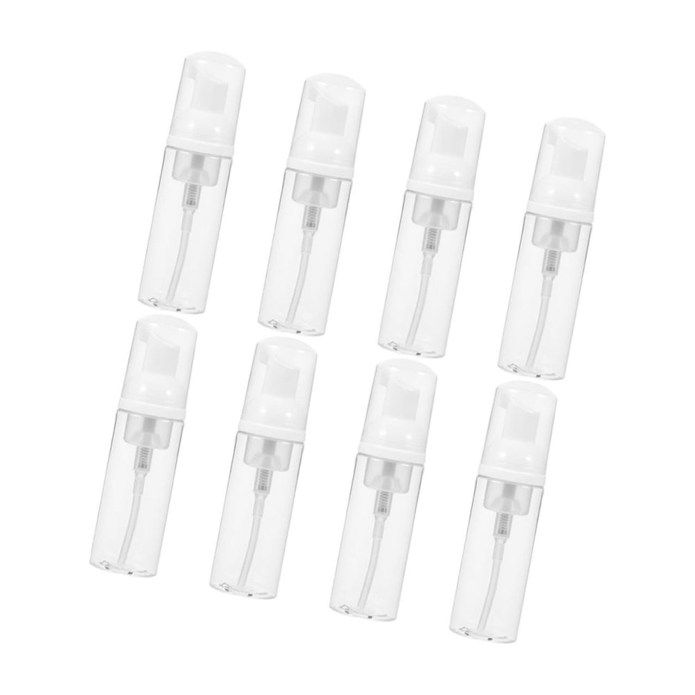 ARTSEWPLY 8pcs Travel Foam Pump Bottles Refillable Hand Soap Dispenser Lightweight Mousse Bottles for Shampoo Cleanser Toiletries Portable for Home and Travel