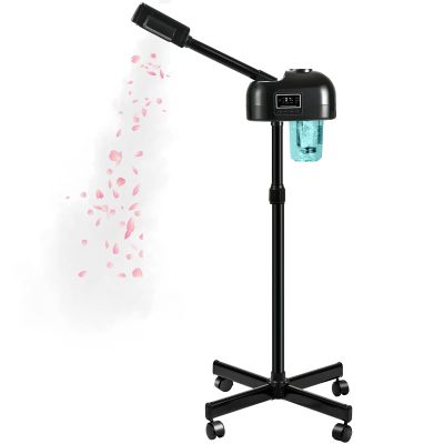 Professional Facial Steamer, Hot Mist Spray & Ozone, Face Steamer with Timer Function, Vaporizador Facial Steamer Machine for Estheticians, Home & SPA, Black