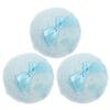 CATIEBYE 3Pcs Body Powder Applicator Soft Cotton Fluffy Bowknot Design Gentle for Delicate Skin Travel-friendly Loose Face Powder Pads 3pcs (Blue) view 1