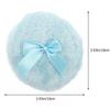 CATIEBYE 3Pcs Body Powder Applicator Soft Cotton Fluffy Bowknot Design Gentle for Delicate Skin Travel-friendly Loose Face Powder Pads 3pcs (Blue) view 2
