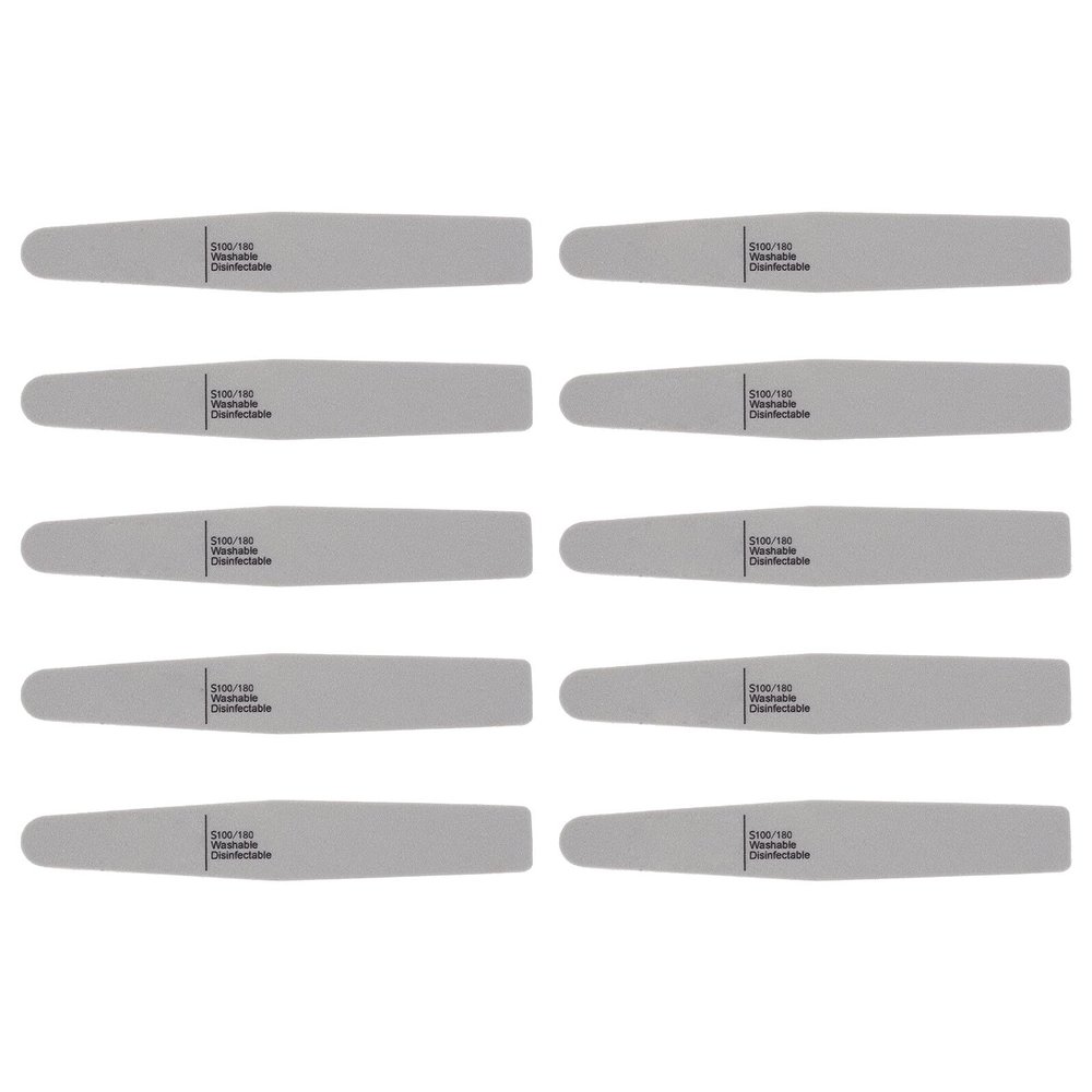 CONGARTENO 10pcs Double-Sided Nail Buffer Blocks Grey Sponge Sanding Manicure Files Nail Files for Acrylic and Natural Portable Care Tool