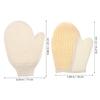 Beatifufu 2pcs Natural Sisal Exfoliating Bath Gloves Full Coverage Cotton Linen Shower Mitts for Women and Men Deep Skin Cleansing and Dead Skin Removal Spa Body Scrubber view 2