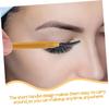 CATIEBYE 8pcs Silicone Eyelash Brushes Portable Lash Combs Soft Head Cosmetic Tools for Travel and Daily Makeup with Dustproof Covers Gentle Tone Gold Color view 3
