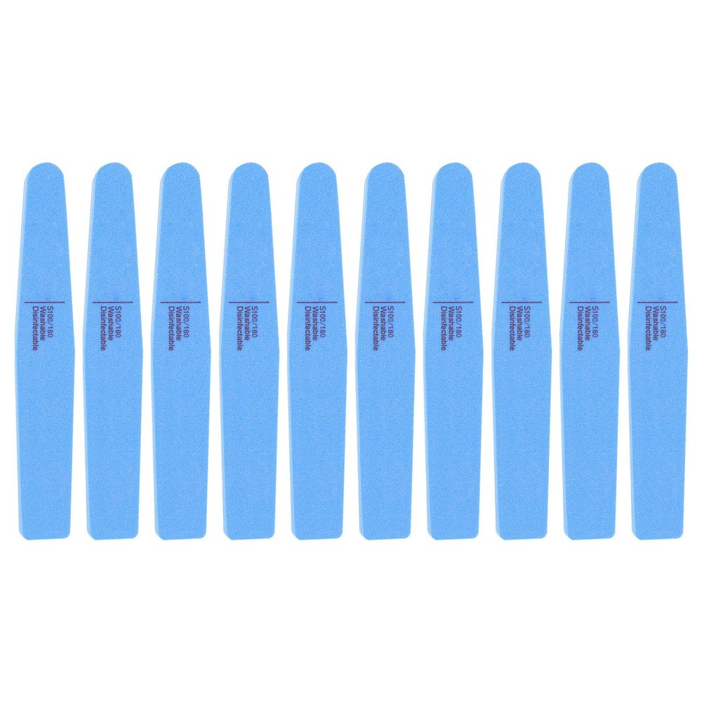 CATIEBYE 10pcs Double Sided Sponge Nail File Blocks for Natural Nails for Acrylic and UV Gel Manicure