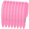 BELLIFFY 8pcs Folding Curved Nail Files Portable Pedicure Manicure Metal Polishing Tools for Home Salon Use Double-Sided Grit Nail Buffers in Pink view 1
