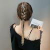 qynyxbh 2-pack braided hair with colorful ropes, dirty braids, headband accessories, sparkling diamond chains, ponytail embellishments, headwear view 4