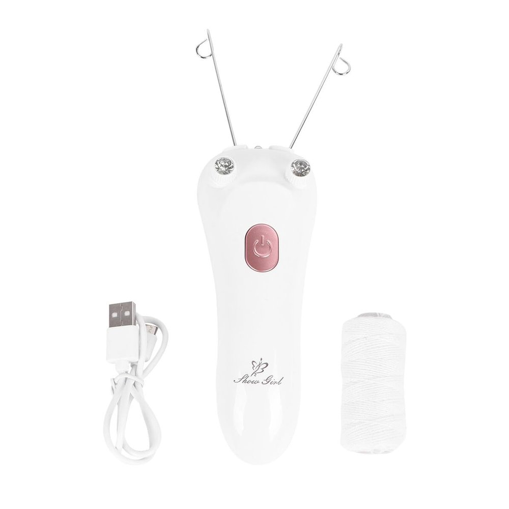 Luxshiny USB Charging Facial Hair Remover for Women Rose Gold Epilator Tool Fast Gentle Hair Removal for Face Lip Chin Fuzz with Massager Function Safe for Sensitive Skin