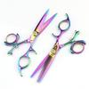 5.5" Professional Hair Cutting Scissors, Barber Thinning Shears Swivel Design with Rotating Handle, 440C Stainless Steel Flying Scissors, Multicolor view 3