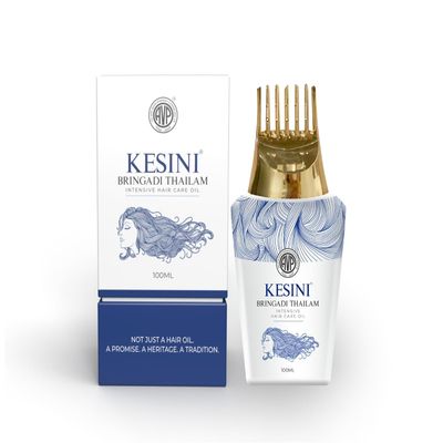 AVeesP Ayurveda Kesini Bringadi Thailam 100 ml Ayurvedic Hair Oil for Hair Fall Control, Scalp Health & Premature Greying Enriched with Amla, Bhringraj, Indigo, &Types of Milk Natural Herbal Formula