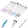 Alipis 30pcs Eyebrow Brush Wands with Tube Portable Disposable Eyelash Applicator Spiral Makeup Brush Lightweight for Travel and Eyelash Extension Maintenance Random Color view 2