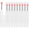 VINTORKY 10pcs Mini Silicone Lip Brush Set with Caps for Lip Gloss and Balm Portable Reusable Applicators for Natural Gradient Blending Easy to Clean view 1