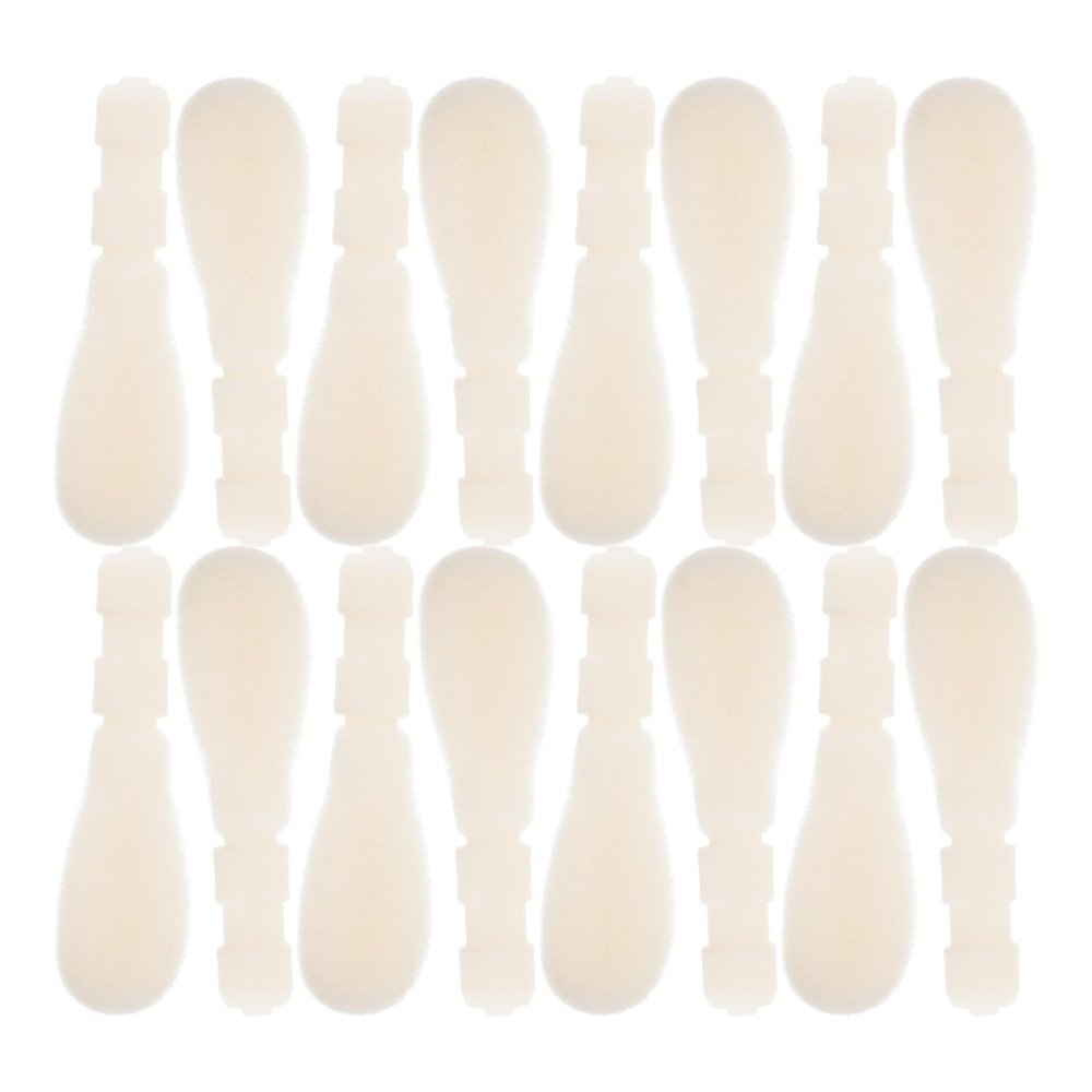 Hohopeti 50 Pcs Lip Brush Applicators Replacement Heads with Large Flock Cotton for Even Lip Gloss Distribution Makeup Wand Heads for Women Daily and Party Use