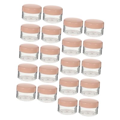 PLAFOPE 20Pcs Small Refillable Cream Jars with Light Blocking Design Portable Cosmetic Containers for Eye Cream Face Lotion Ointment Storage Travel-friendly Skincare Sample Boxes