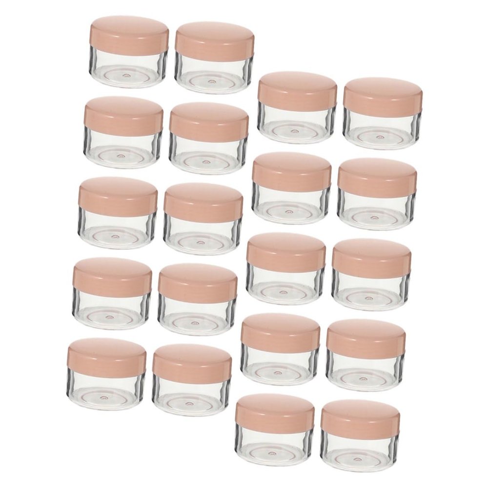 PLAFOPE 20Pcs Small Refillable Cream Jars with Light Blocking Design Portable Cosmetic Containers for Eye Cream Face Lotion Ointment Storage Travel-friendly Skincare Sample Boxes