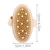 Alipis Massage Bath Brush with Rubber Head and Natural Bristles Gentle Exfoliating Shower Scrubber for Back Cleaning and Skin Massage Comfortable Grip Body Brush for Wet and Dry Use view 2