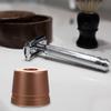 LIFKOME Rose Gold Aluminum Safety Razor Stand Manual Shaving Razor Holder for Men for Home and Travel Organization view 2