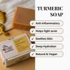 Ba..re. Ne.cessities Natural Handmade Soap Gift Set, Cold Processed Spa Bars with Turmeric, Basil Rosemary, Annatto, Orange Cinnamon, 75g Each, 4 Pack view 3
