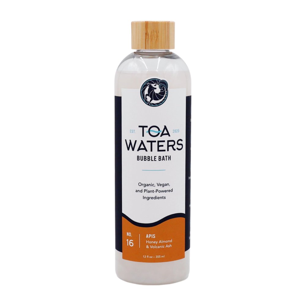 Bubble Bath  Honey Almond & Volcanic Ash  Soft, Earthy Scent, Sulfate-Free, Relaxing Bath Ritual  12 fl oz  TOA Waters