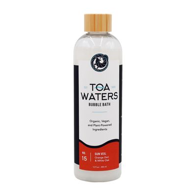 Bubble Bath Orange Zest & White Oak Bright, Energizing Scent, Sulfate-Free, Citrus Bath Soak 12 fl oz TOA Waters