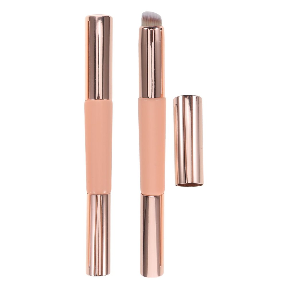 CHILDWEET 2PCS Dual-ended Silicone Makeup Brush with Adjustable Soft Concealer Applicator and Lip Brush for Sensitive Skin Portable for Travel Festival and Everyday Use
