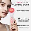 Beautivana Facial Cleansing Brush, Waterproof Dual-Rotation Face Scrubber with 3 Brush Heads & 2 Speed Settings, Rechargeable Exfoliating Face Brush for Deep Cleansing & Daily Skin Care (Pink) view 2