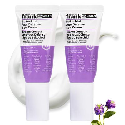 Excuse My Frank - Bakuchiol Age Defense Eye Cream Correction for Puffy Eye Bags Fine Lines Dark Circles Wrinkles, Korean Skin Care (2 Pack)
