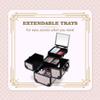 BYOOTIQUE Makeup Train Case Trolley w/Cube Case Cosmetic Organizer Art Deco Tyrian view 4