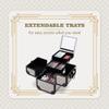 BYOOTIQUE Makeup Train Case Trolley w/Cube Case Cosmetic Organizer Art Deco Graphite view 4