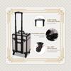 BYOOTIQUE Rolling Makeup Train Case on Wheels 3-Piece Hairdressing Brush Bags Cosmetology Art Deco Graphite view 4
