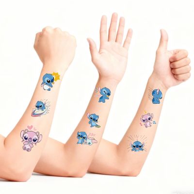 20 Sheets Lilo Stitch Temporary Tattoos for Kids, Stitch Birthday Party Favors, Cute Cartoon Decoration Sticker Gifts for Girl Boys Home Activity Class Prizes Carnival Christmas Rewards