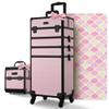 BYOOTIQUE Makeup Train Case Trolley w/Cube Case Cosmetic Organizer Art Deco Bloom view 1
