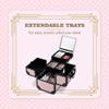 BYOOTIQUE Makeup Train Case Trolley w/Cube Case Cosmetic Organizer Art Deco Bloom view 4