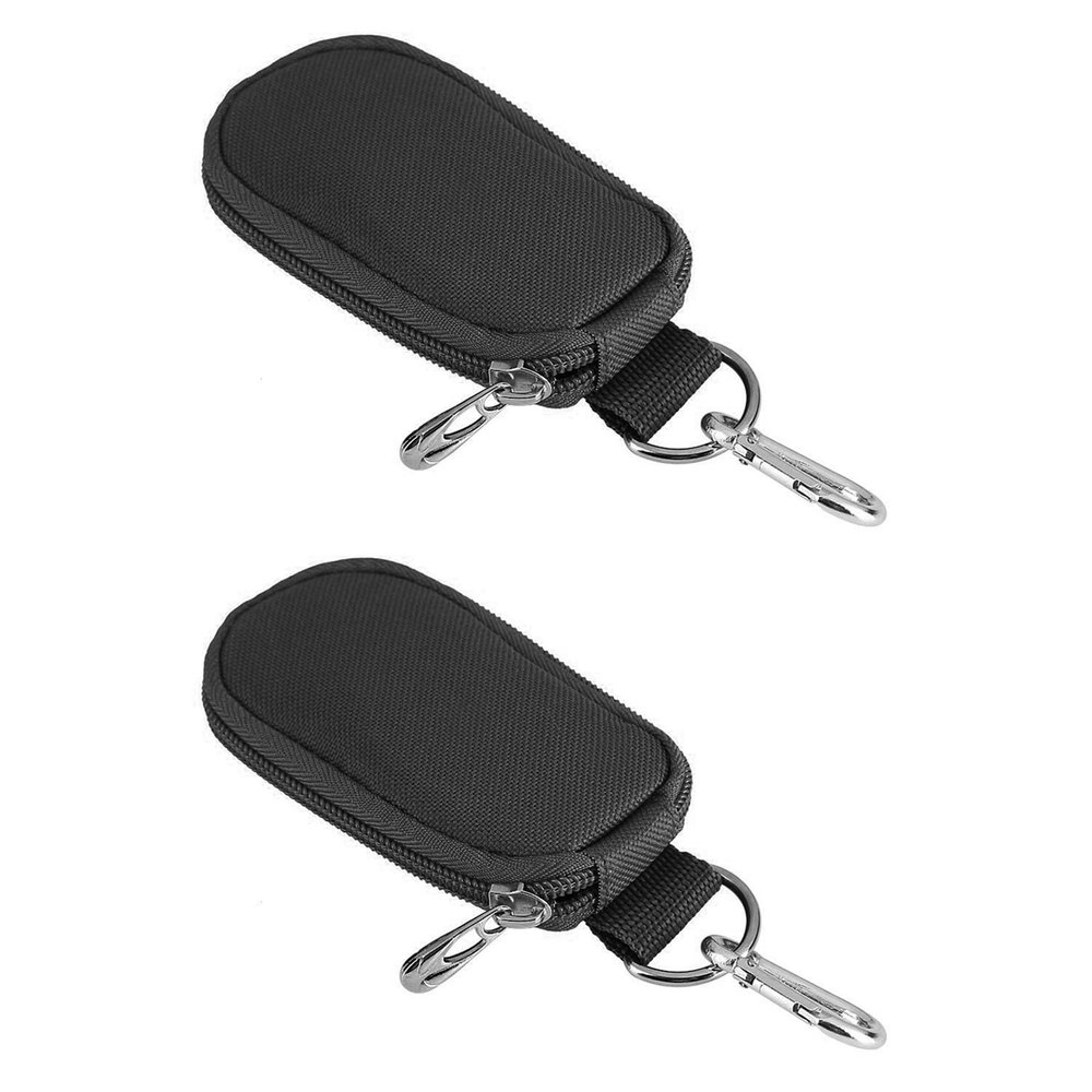 Bloepum 2X Essential Oil Storage Bag, Key Chain Style Travel Bag Essential Oil Carrying Case Bag 10 Bottles for 2/ML Black