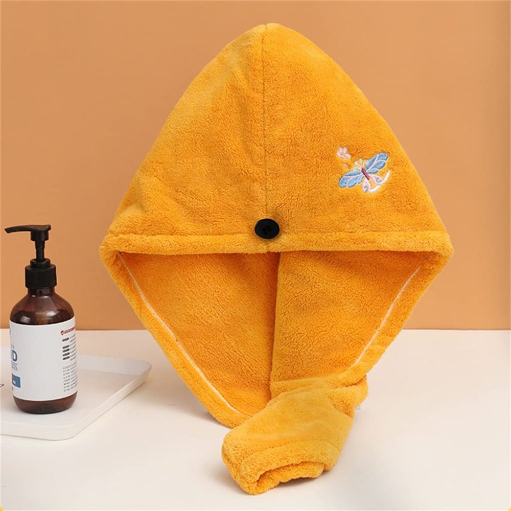 SIDUFHAOPKLL Dry Hair Cap Women Wipe Wet Quick-Drying Super Absorbent Headscarf Cute Baotou Dry Towel(White-Dinosaur Doodle4)