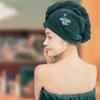 SIDUFHAOPKLL Dry Hair Cap Women Wipe Wet Quick-Drying Super Absorbent Headscarf Cute Baotou Dry Towel(White-Dinosaur Doodle4) view 2