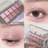 12 Colors Eyeshadow Palette  Low-Saturated Earth Tone Eye Makeup, Pink & Purple Glitter Shimmer Matte Eyeshadow, Long-Lasting Silky Powder Makeup Palette for Women (07) view 3