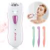 Epilator for Women, Smooth Glide Epilator Facial and Body Hair Remover with LED Light Rechargeable Hair Removal Device for Face, Bikini, Armpits, Arms, and Legs view 1