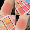 6 Colors Blush & Highlighter Palette  Multi-Use Face and Eye Palette with Matte and Shimmer Finishes, Glitter Contour Blusher and Illuminator Makeup for Natural Glow view 4