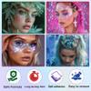 IONSGAKO Sparkling Rainbow Body Glitter Stick, Face Body Glitter Gel Holographic Hair Glitter Halloween Chunky Sequin Waterproof Face Paint Stick Glitter Makeup for Women view 3
